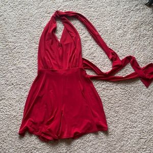 Red Express backless romper XXS